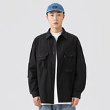 Long Sleeve Multiple Pockets Cargo Shirt