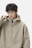 Luxurious Wool Blend Boxy Fit Thickened Jacket