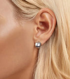 Chunky Square Hoop Sterling Silver Earring