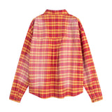 Retro Korean Style Patcwork Trend Flannel Shirt