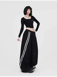 Spicy Black Lace Jazz Leisure Pants