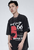 Street 66 Japanese Letter Print T-shirt