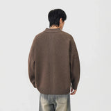 Cozy Ribbed Knit Mock Neck Half Zipper Sweater