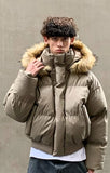 Winter Cool Parkas Removable Hat Boomber Jacket
