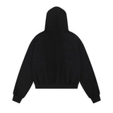 Investment Piece Rhinestone Zip Up Hooded Cotton Sweatshirt