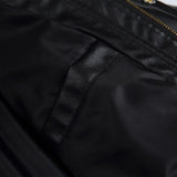 Oversized Color Block Leather Varsity Jacket