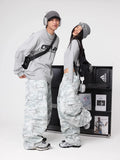 Cold Gray Camouflage Parachute Pants
