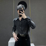 Shiny Gold Stamped Ballroom Shirt