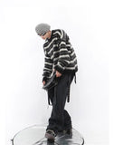 Versatile American Stripe Round Neck Sweater