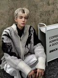 Y2K Gradient Embroidered Knitwear Cardigan