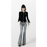 Women Slim Fit Color Blocked Cardigan