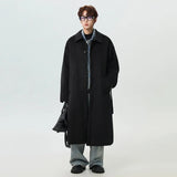 Lightweight Plaid Single Breasted With Belt Woolen Coat