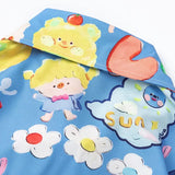 Y2K Vibrant Fashionable Cartoon Graphic Button-Up Shirt
