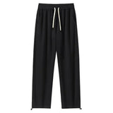 Casual Solid Color Baggy Fleece Sweatpants