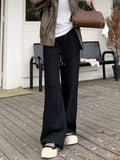 Streetwear Vintage High Waist Casual Lace-Up Sweatpants