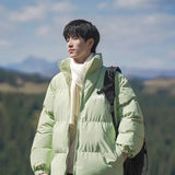 Streetwear Thicken Solid Stand Collar Puffer Jacket