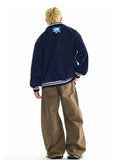 Y2K Autumn Corduroy Baseball Varsity Jacket