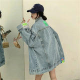 Oversized Korean Style Hip Hop Denim Jacket