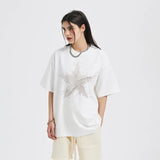 Splashing Milk Star Graphic T-shirt