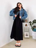 Vintage Blue Korean Design Denim Jacket