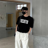 Streetwear Cool Bold Velvets Typography Casual T-Shirt