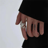 Exaggerated Cyberpunk Alien Irregular Ring