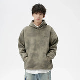 Letter Embroidery Tie-dye Hoodie