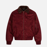 Breathable Quilted Solid Color Bomber Fur Jacket