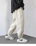Elevated Loose Corduroy Harem Neutral Jogger