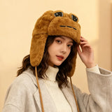 Soft Alien Snail Faux Fur Ice Hat
