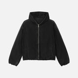 Bold Gradient Warm Denim Hooded Jacket