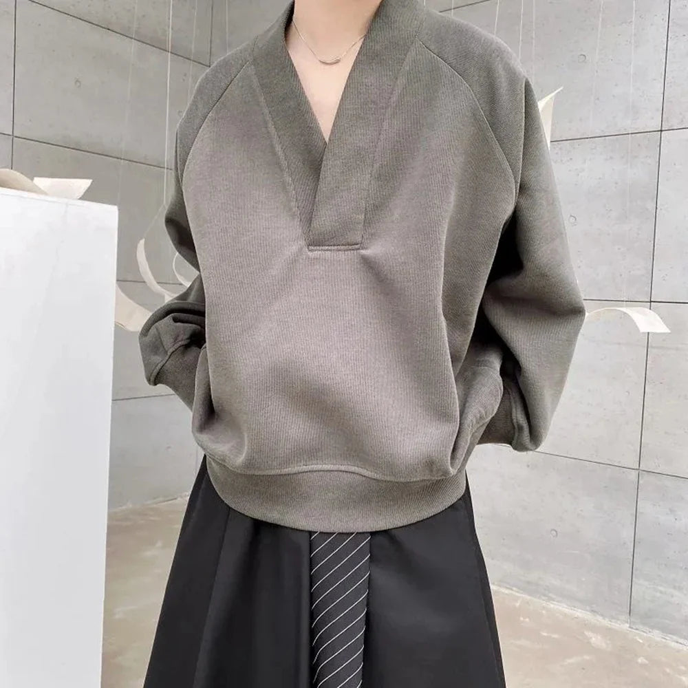 Cool Solid Color Shoulder Headrests Hoodie
