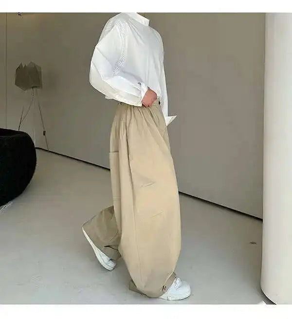 Casual Original Splicing Design Wide Leg Pants