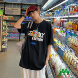 Premium Japanese Cotton Letter Print T-Shirt
