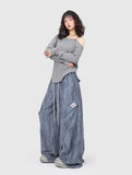 Smog Blue Wasteland Ripped Jazz Pants