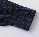 Trendy Korean Style Lapel Plaid Long Sleeve Shirt