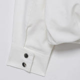 Cozy Soft White High Neck Bomber Jacket