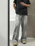 Men's Casual Pleated Drawstring Straight Leg Sweatpants