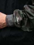 Vintage Camouflage Sleeve Loose Fit Sweatshirt