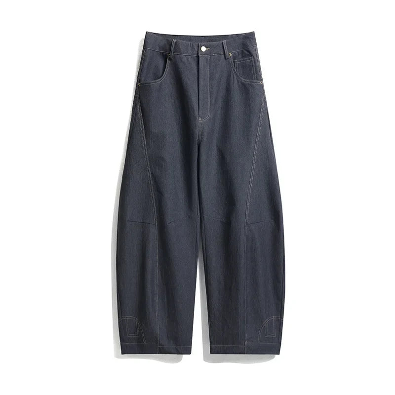 Handsome Solid Color Splicing Casual Jeans