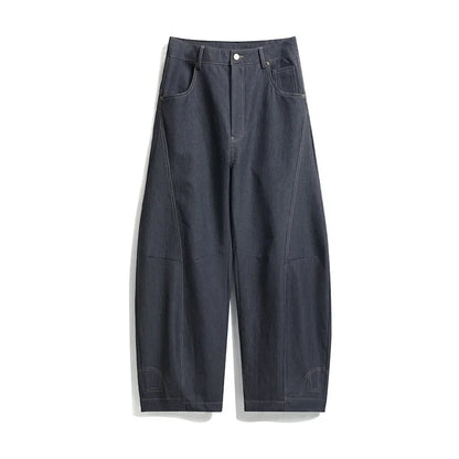 Handsome Solid Color Splicing Casual Jeans