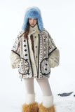 Cozy Oversized Plush Natonal Style Fur Jacket