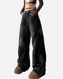 Durable Loose Mid Waist Wide Leg Jeans