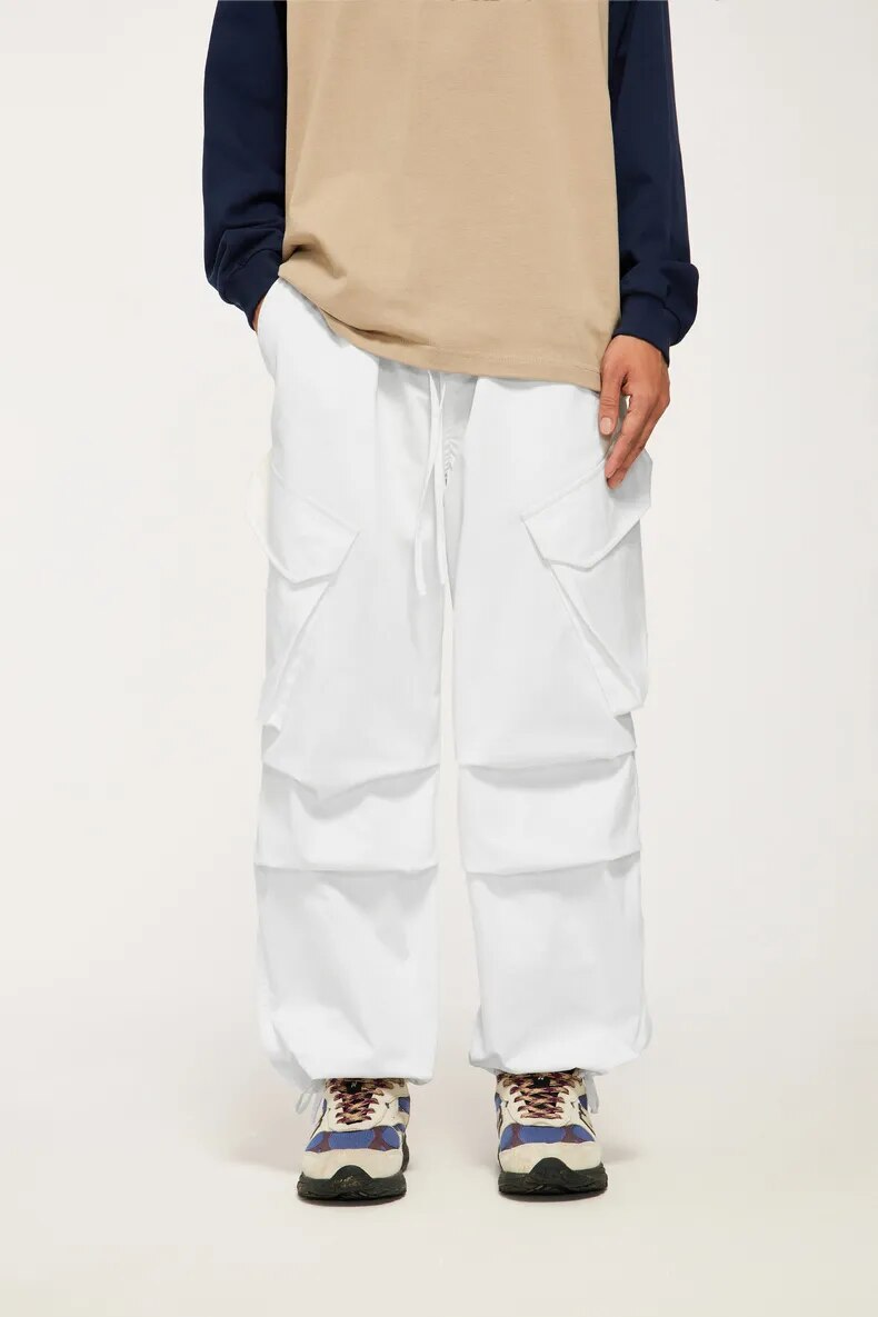 Pleated Baggy Cargo Pants