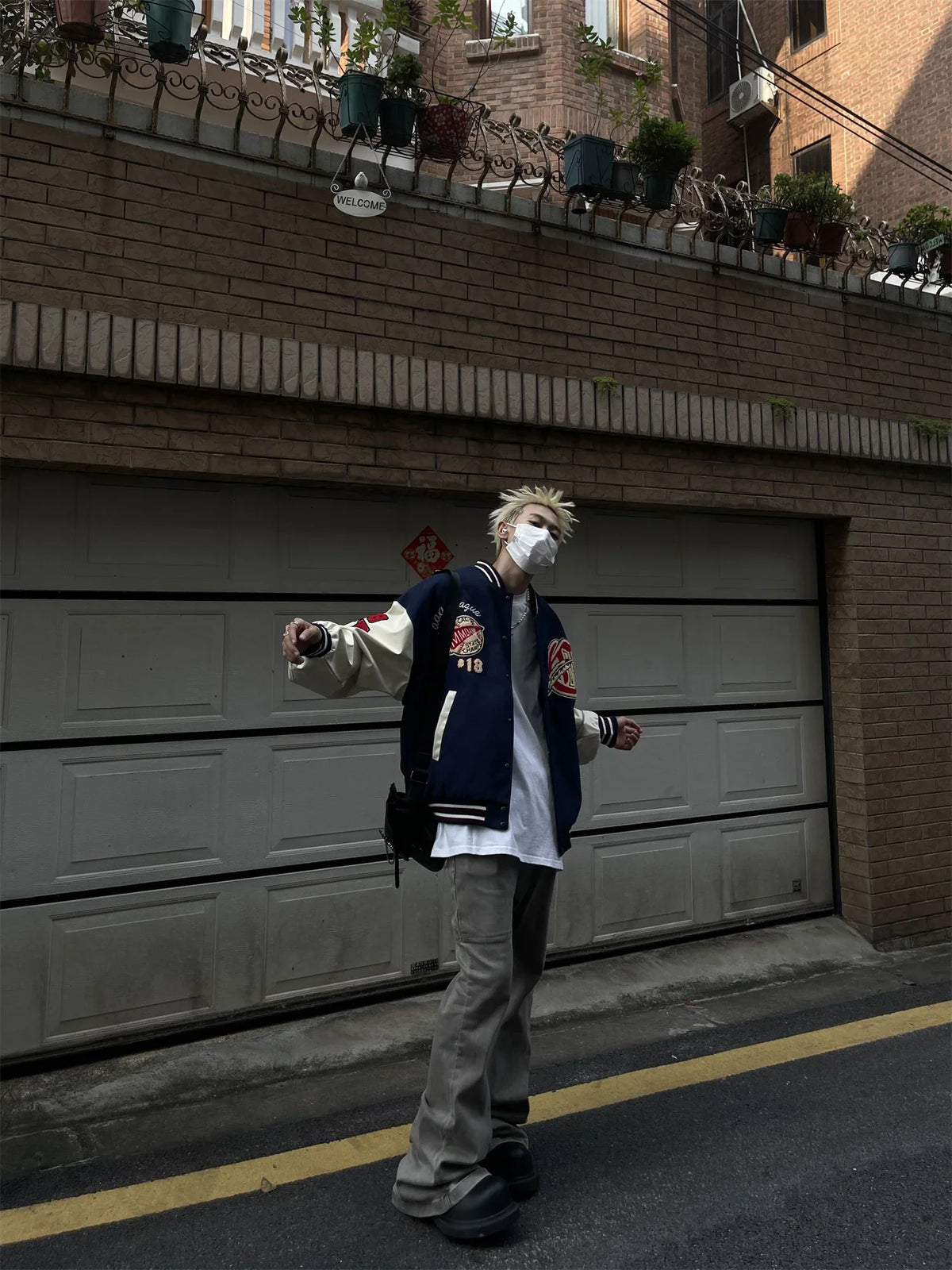 Vintage Embroidered Baseball Patchwork Varsity Jacket