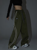 Striped Reflective Baggy Joggers