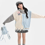Women Cozy Knit Half High Sweater