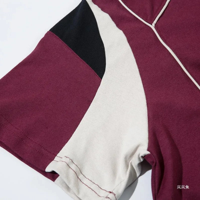 Color Blocking Striped T-shirt