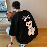 Bear Print Oversized Korean T-Shirt
