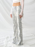 Colorblock High Waist Patchwork Wide Pants